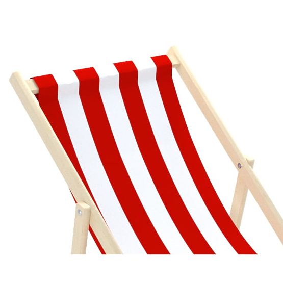 Sedia da spiaggia Stripes - rosso-bianco
