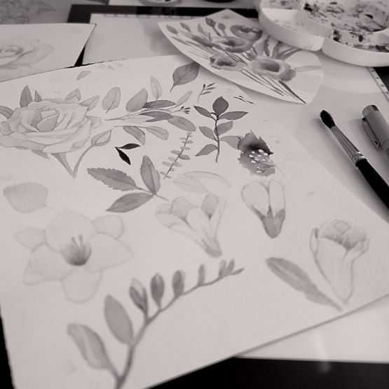 Cuscino con orecchie Fiori notturni