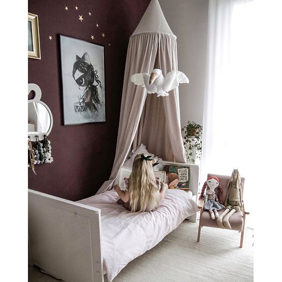 Poltroncina retrò per bambini Velur - rosa