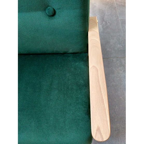 Poltrona per bambini retrò Velvet - verde scuro