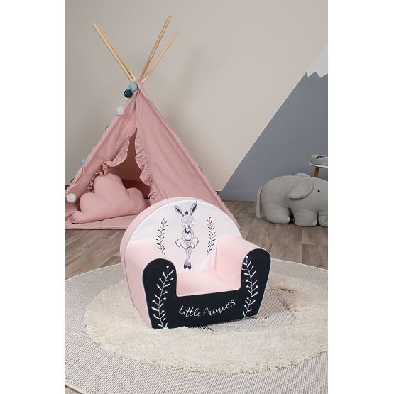 Poltroncina per bambini Ballerina coniglio - bianco-rosa