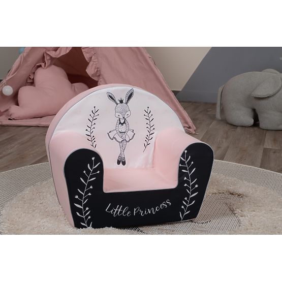 Poltroncina per bambini Ballerina coniglio - bianco-rosa