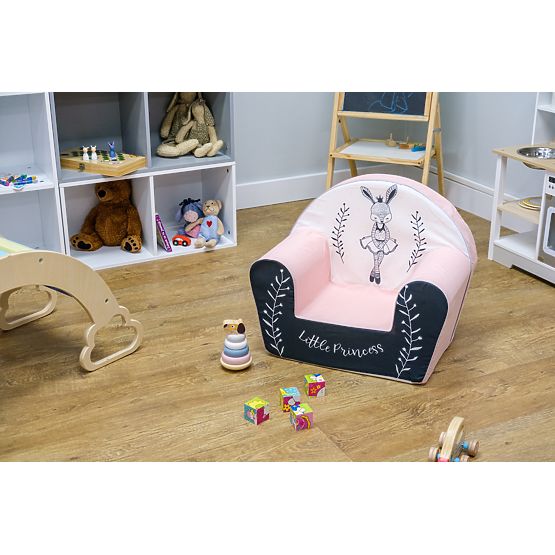 Poltroncina per bambini Ballerina coniglio - bianco-rosa