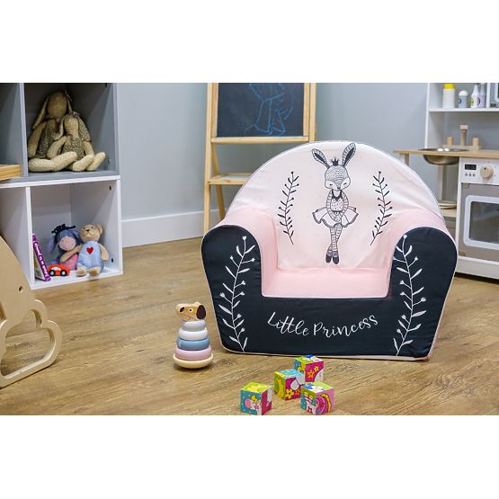 Poltroncina per bambini Ballerina coniglio - bianco-rosa