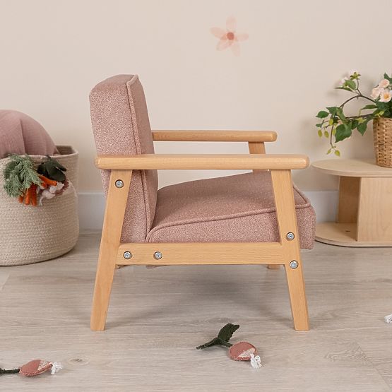 Poltroncina retrò rosa per bambini Sakura