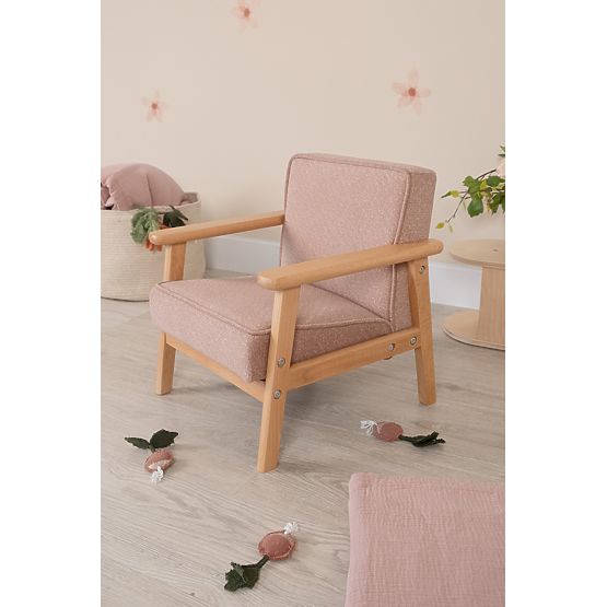 Poltroncina retrò rosa per bambini Sakura