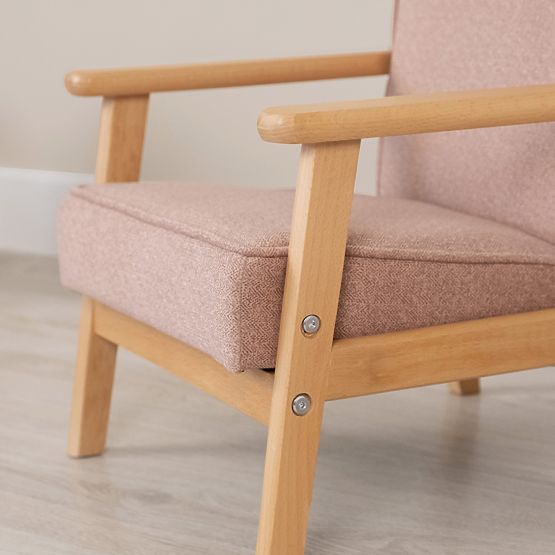 Poltroncina retrò rosa per bambini Sakura