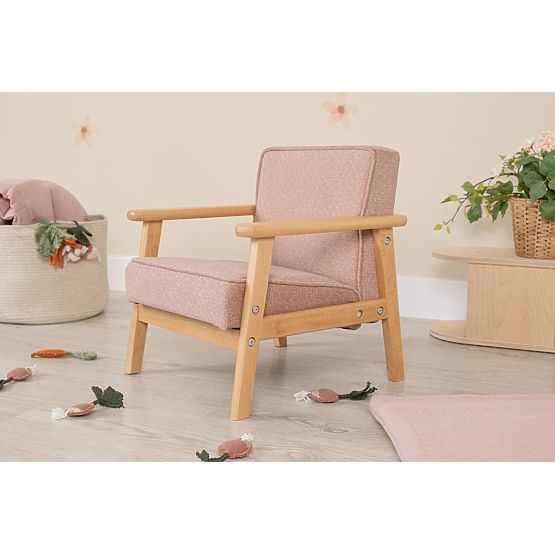 Poltroncina retrò rosa per bambini Sakura