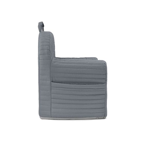 Poltroncina trapuntata a righe - grafite