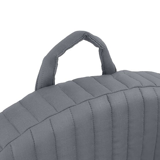 Poltroncina trapuntata a righe - grafite