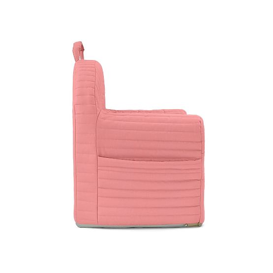 Poltroncina trapuntata a righe - rosa