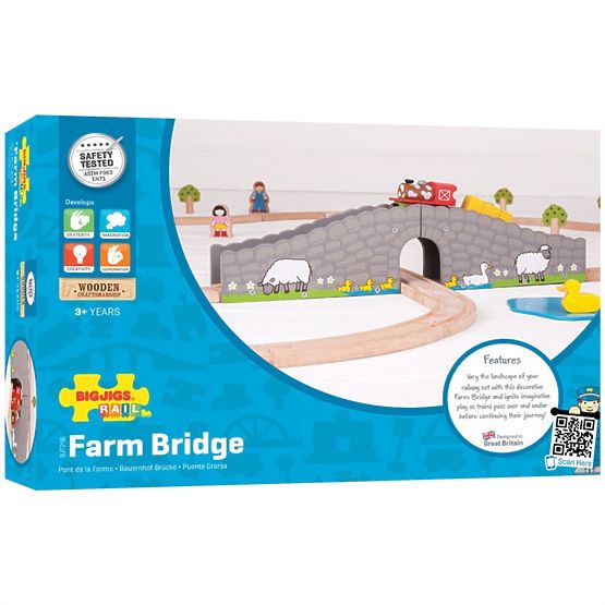 Ponte Bigjigs Rail Farm con tunnel