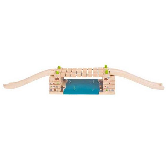 Ponte girevole Bigjigs Rail sul fiume
