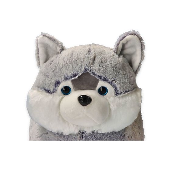 Pouf peluche cane Husky sedile
