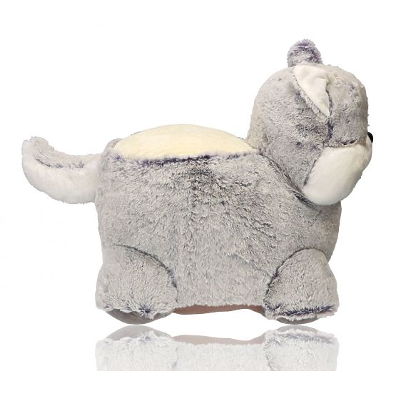 Pouf peluche cane Husky sedile