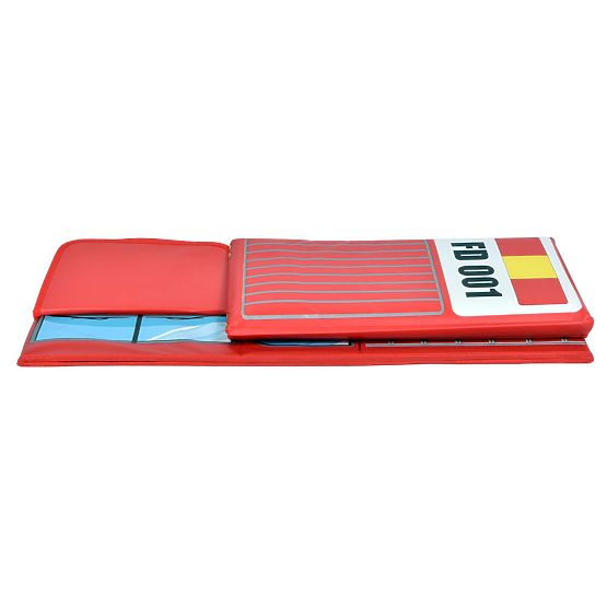 Pouf scatola di stoccaggio camion dei pompieri - rosso
