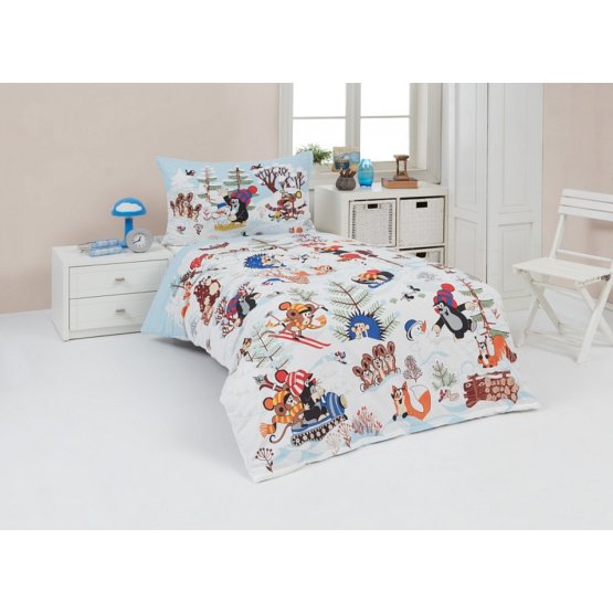 Biancheria da letto per bambini Talpa e inverno - 140 x 200 cm + 70 x 90 cm