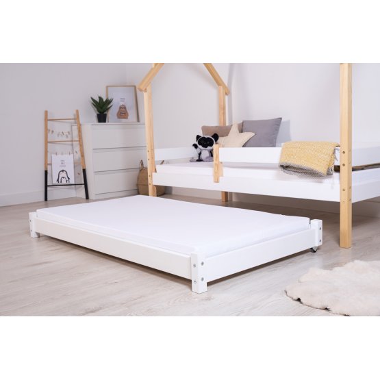 Letto supplementare Vario estraibile con materasso in schiuma - bianco