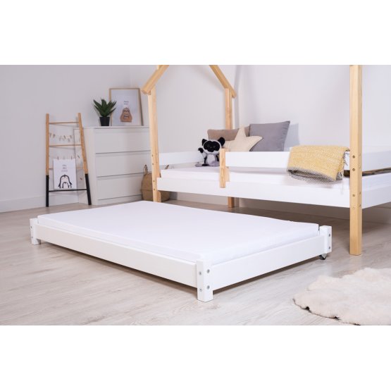 Letto supplementare Vario estraibile con materasso in gommapiuma - bianco