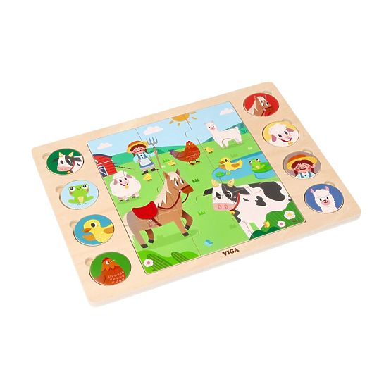 Puzzle 2 in 1 Fattoria - trova l'ombra