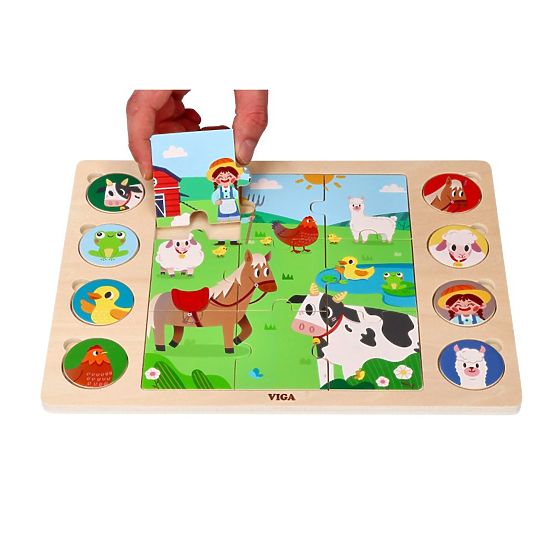 Puzzle 2 in 1 Fattoria - trova l'ombra