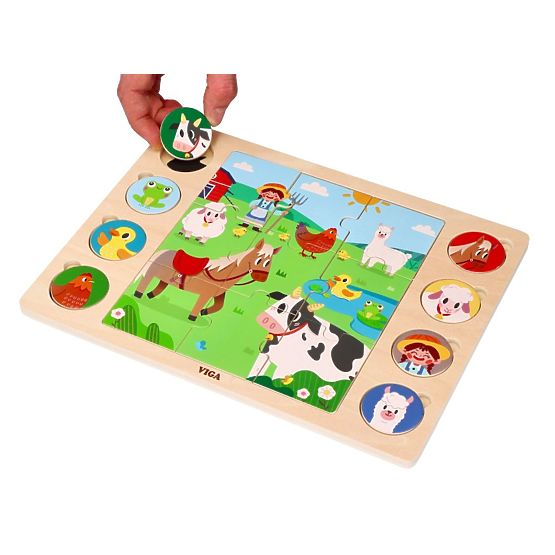 Puzzle 2 in 1 Fattoria - trova l'ombra