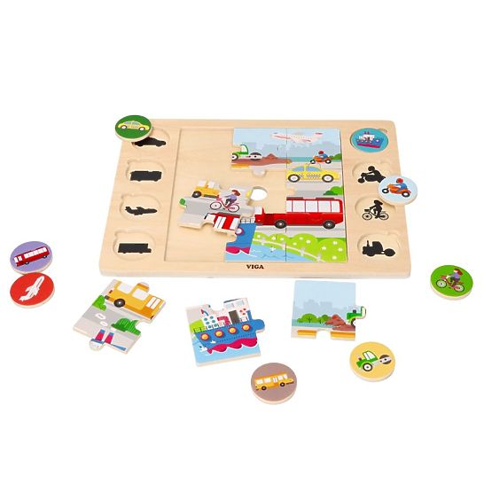 Puzzle 2 in 1 Veicoli - puzzle e gioco trova l'ombra