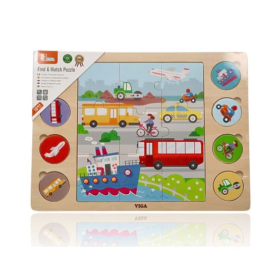 Puzzle 2 in 1 Veicoli - puzzle e gioco trova l'ombra