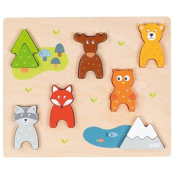 Puzzle 3D animali della foresta
