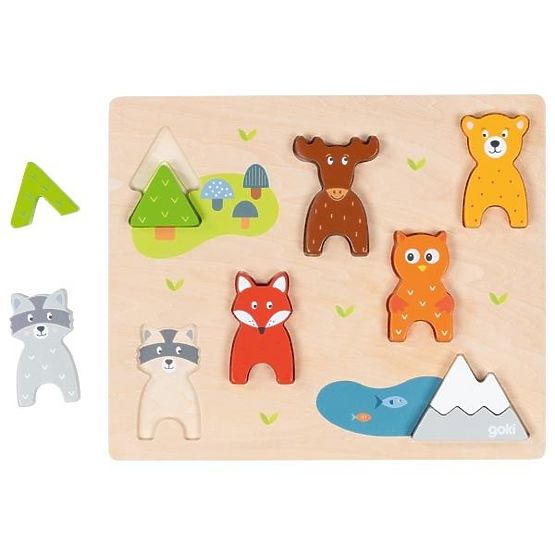Puzzle 3D animali della foresta