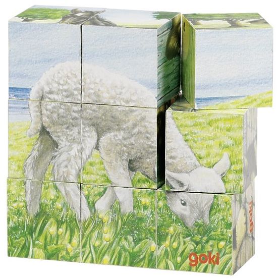 Puzzle a cubetti con pecorella