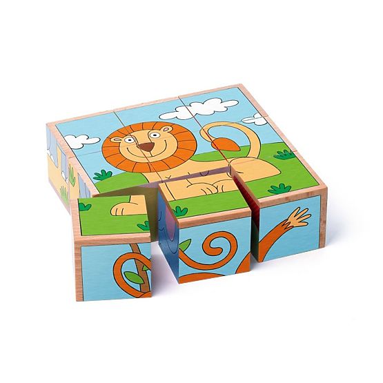 Puzzle a cubi animali esotici