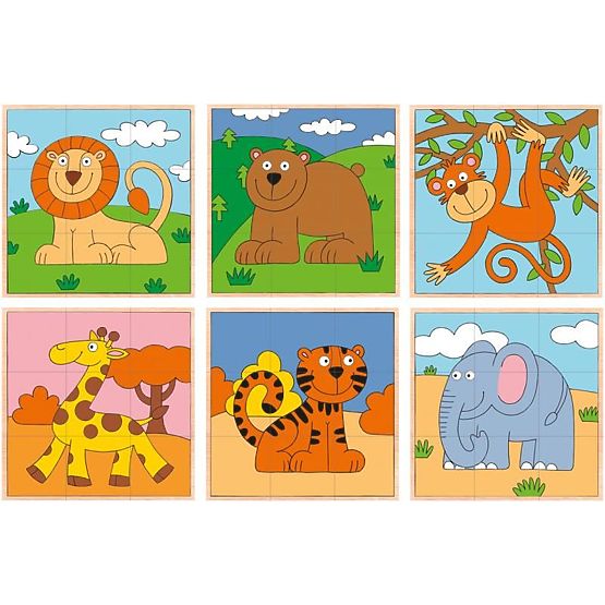 Puzzle a cubi animali esotici