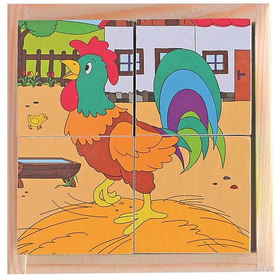 Puzzle a cubi in campagna