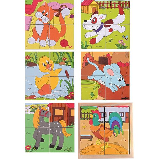 Puzzle a cubi in campagna