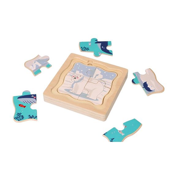 Puzzle a strati Animali Artici