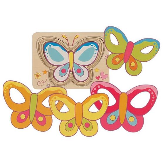 Puzzle a Strati con Farfalle