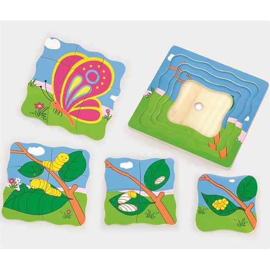 Puzzle a strati Farfalla
