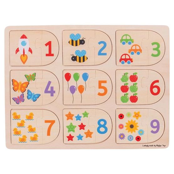 Puzzle Bigjigs: conteggio e forme