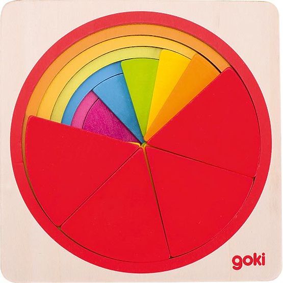 Puzzle circolare per l'apprendimento delle frazioni