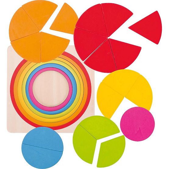 Puzzle circolare per l'apprendimento delle frazioni