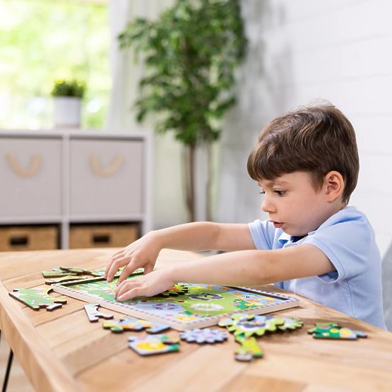 Puzzle con ingranaggi Corsa degli animali