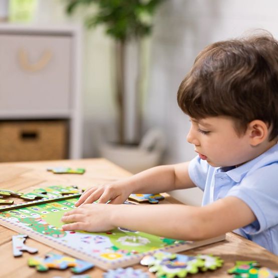 Puzzle con ingranaggi Corsa degli animali