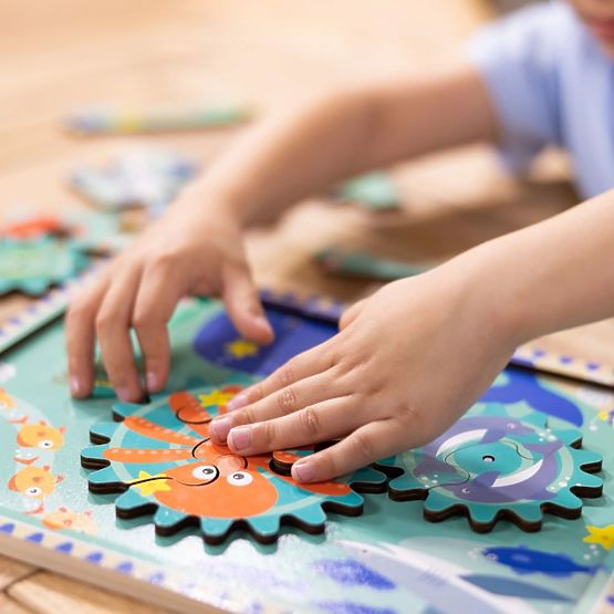 Puzzle con ingranaggi Mondo Sottomarino