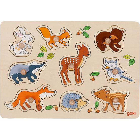 Puzzle con maniglie, Animali della foresta