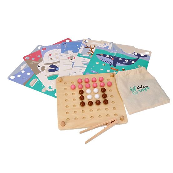Puzzle con palline Acchiappa e assembla animali artici
