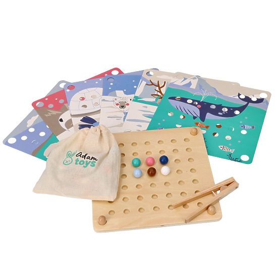 Puzzle con palline Acchiappa e assembla animali artici