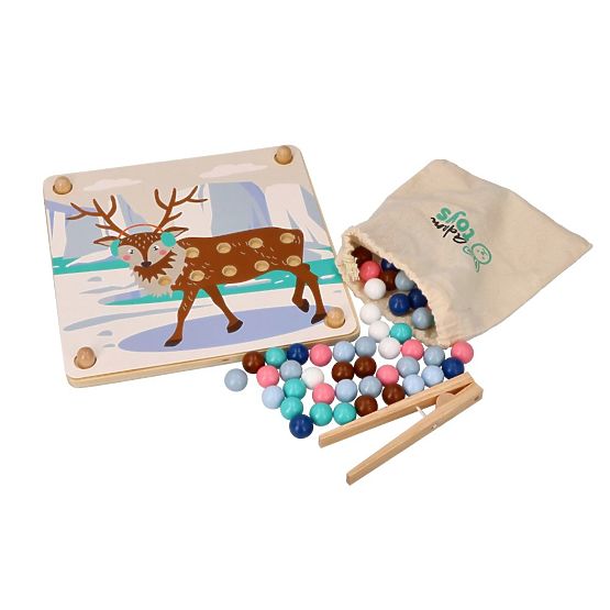 Puzzle con palline Acchiappa e assembla animali artici