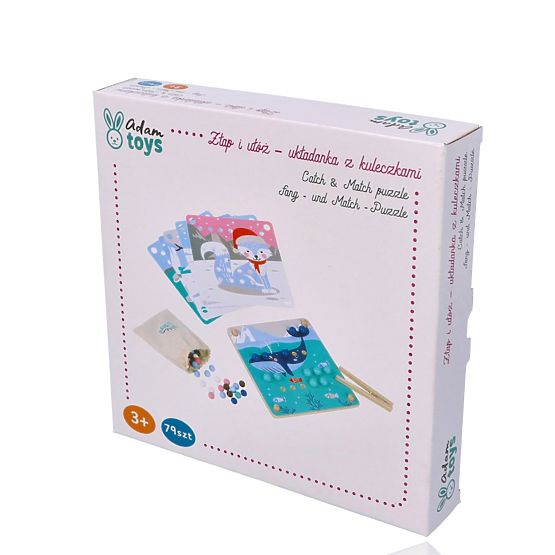 Puzzle con palline Acchiappa e assembla animali artici