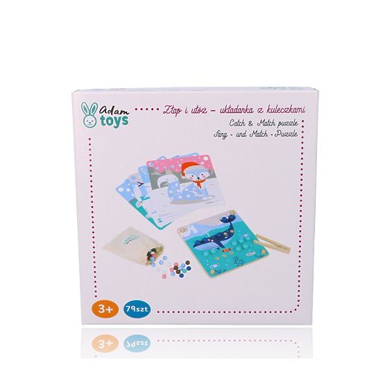 Puzzle con palline Acchiappa e assembla animali artici